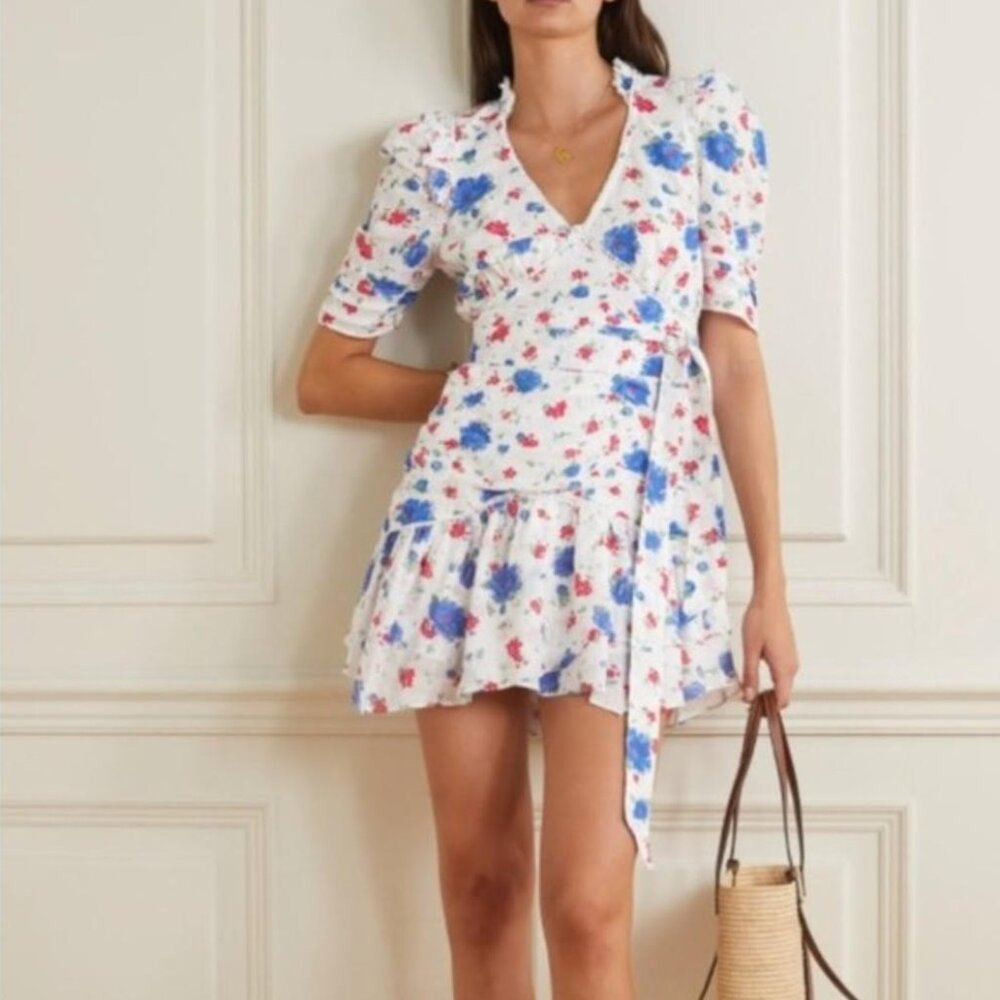 LoveShackFancy Blue Notte Arlo Dress Size 8
